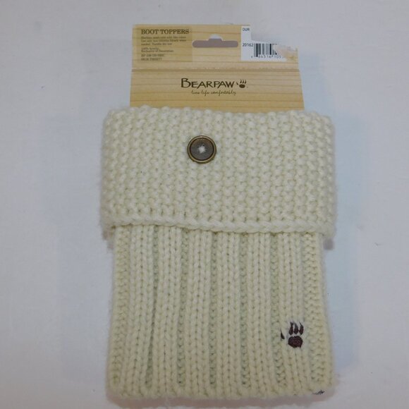 Bearpaw Cream Knit Boot Toppers New Unused - Picture 3 of 7